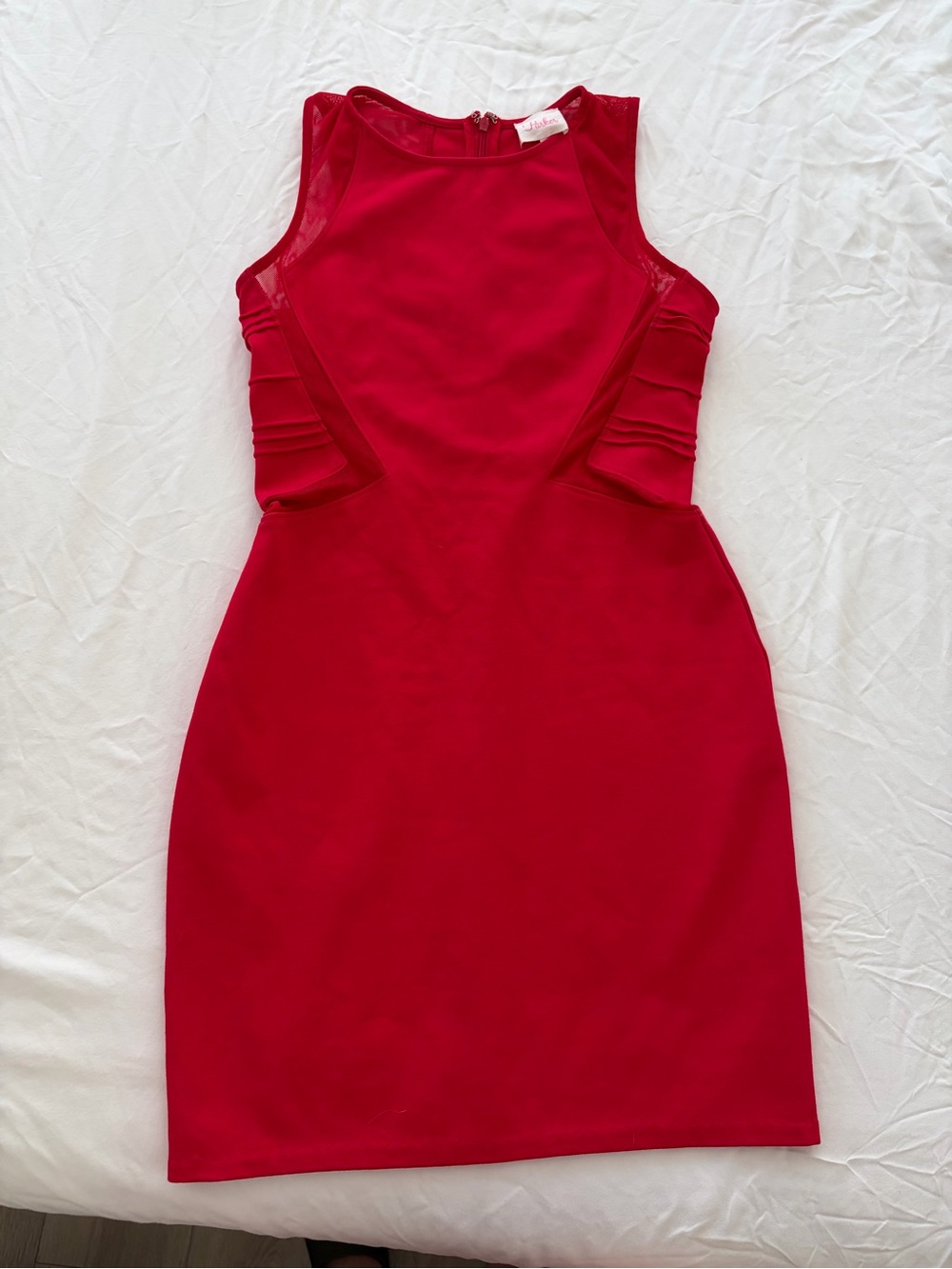 Vintage Red Bodycon Cutout Sheath Cocktail Dress Size S‎